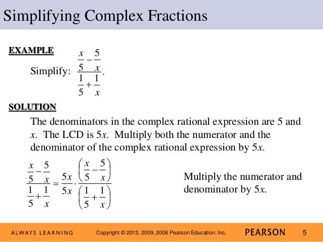 Lecture complex fractions