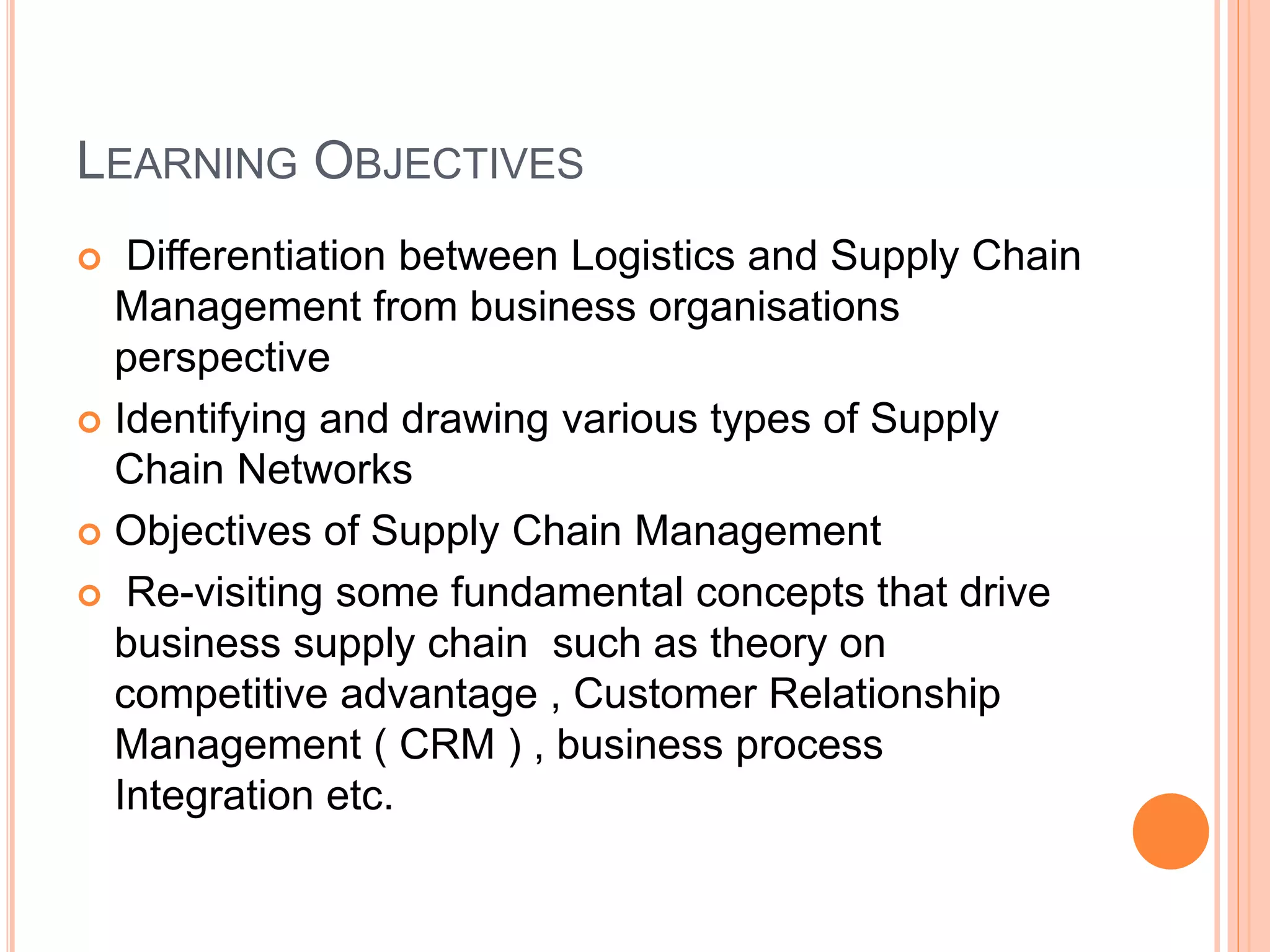 SUPPLY CHAIN AND LOGISTICS MANAGEMENT | PPTX