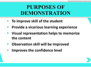 Demonstration Strategy Lecture AND demonstration METHODS | PPTX