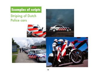 Examples of scripts
Striping of Dutch
Police cars




                      18
 
