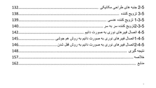 132……………………………………………………………………….
138…………………………………………………………………………….…………...
139……………………………………………………………………………...
140……………………………………………………………………………
142………………………………………………………….
145……………………………….
146....................................
148………………………………...………………………………………………………………
157……………………………………………………………………………………………….........
162……………………………………………………………………………………………………......
5-2‫طراحی‬ ‫های‬ ‫جنبه‬‫مکانیکی‬
5-3‫کننده‬ ‫تزویج‬
5-3-1‫عدسی‬ ‫کننده‬ ‫تزویج‬
5-3-2‫سر‬ ‫به‬ ‫سر‬ ‫کننده‬ ‫تزویج‬
5-4‫دائیم‬ ‫صورت‬ ‫به‬ ‫نوری‬ ‫فیبرهای‬ ‫اتصال‬
5-4-1‫صورت‬ ‫به‬ ‫نوری‬ ‫فیبرهای‬ ‫اتصال‬‫جوش‬ ‫هم‬ ‫روش‬ ‫به‬ ‫دائیم‬‫ی‬
5-4-2‫صورت‬ ‫به‬ ‫نوری‬ ‫فیبرهای‬ ‫اتصال‬‫ش‬ ‫قفل‬ ‫روش‬ ‫به‬ ‫دائیم‬‫دن‬
‫گیری‬ ‫نتیجه‬
‫خالصه‬
‫منابع‬
6
 