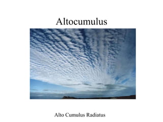 Altocumulus
Alto Cumulus Radiatus
 