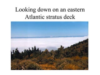 Looking down on an eastern
Atlantic stratus deck
 