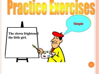 31
The clown frightened
the little girl.
Simple
 