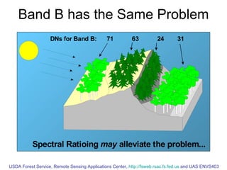 Band B has the Same Problem USDA Forest Service, Remote Sensing Applications Center,  http://fsweb.rsac.fs.fed.us  and UAS ENVS403 