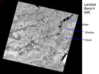 Landsat  Band 4 NIR Water Shadow Cloud 