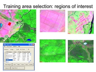 Training area selection: regions of interest 
