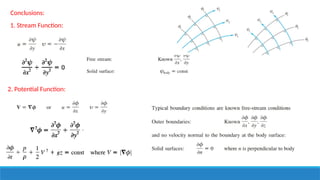 Conclusions:
1. Stream Function:
2. Potential Function:
 
