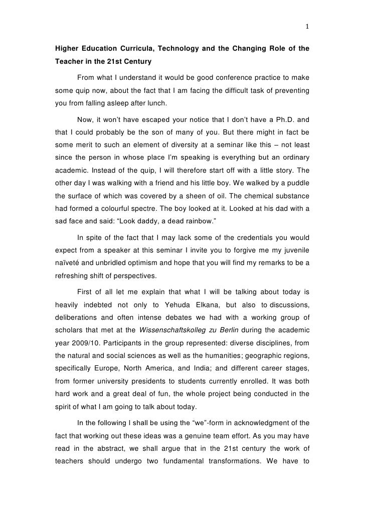 21st century essay