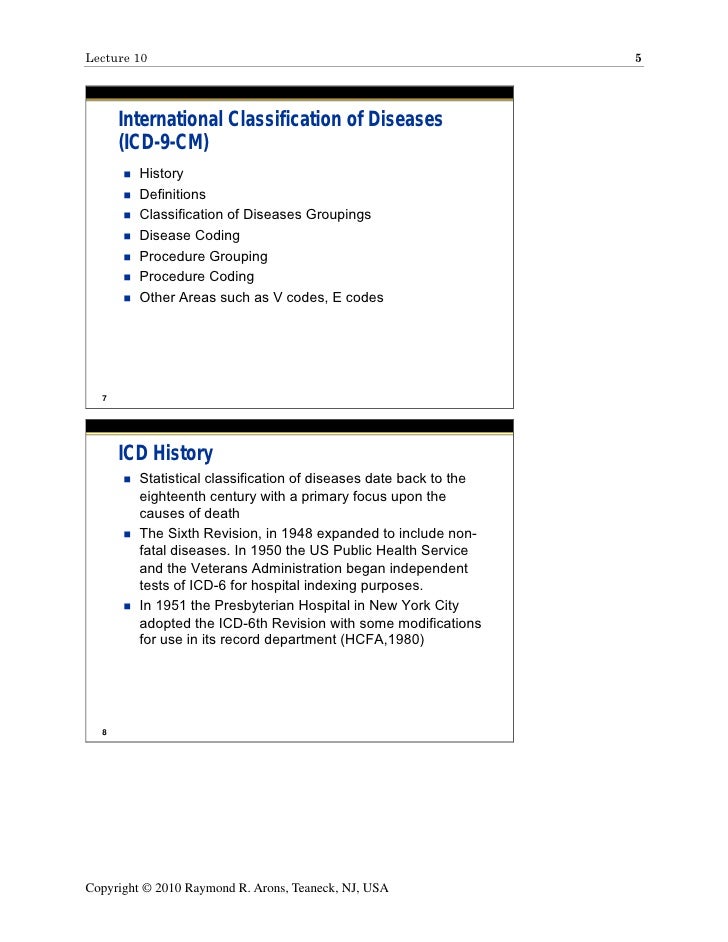 Lecture Icd 10 Lecture Icd 10