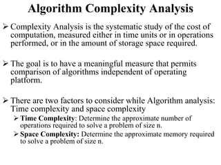 Comprehensive Guide to Algorithm Complexity and Analysis Techniques | PDF