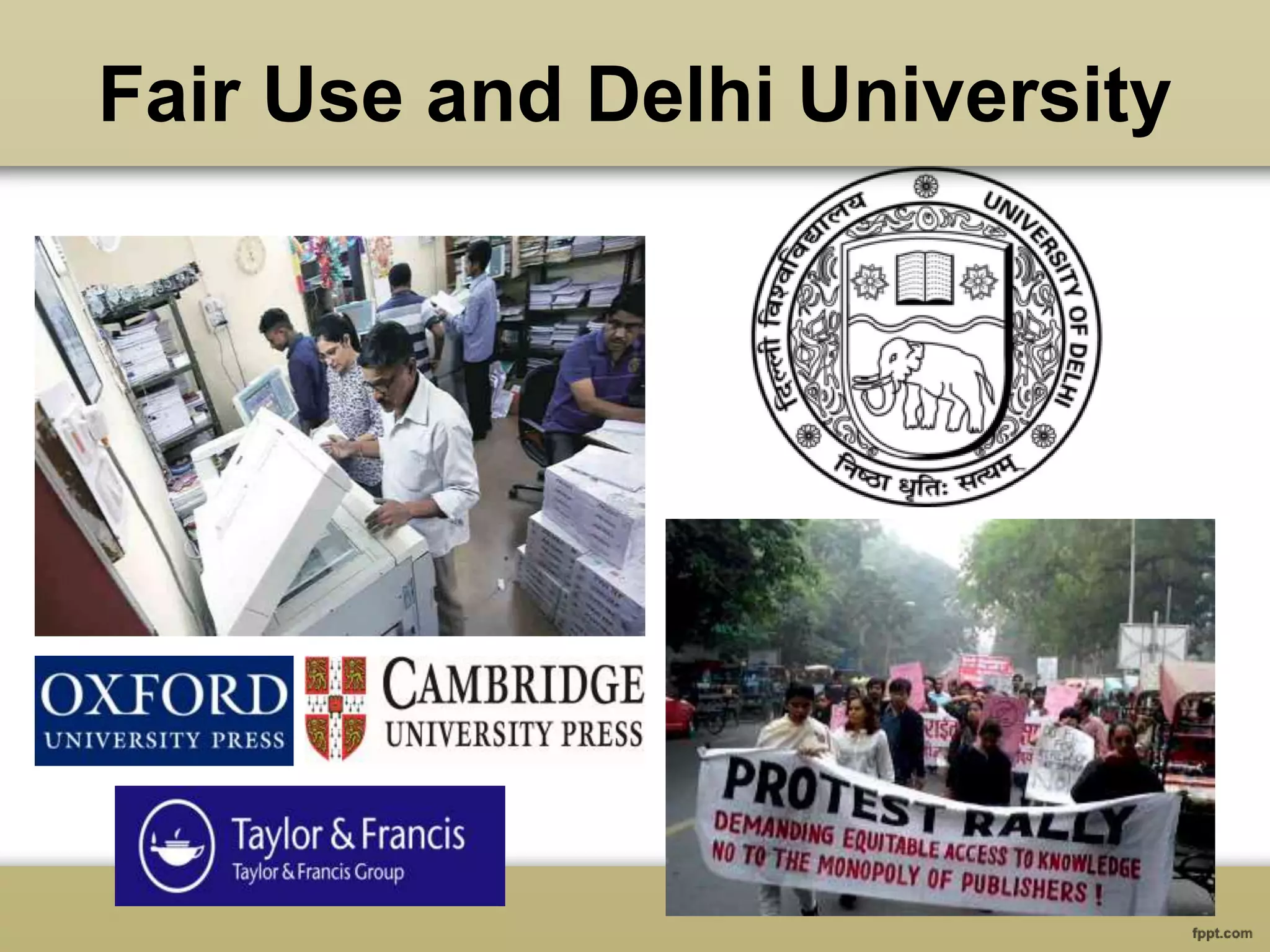 Fair Use and Delhi University
 