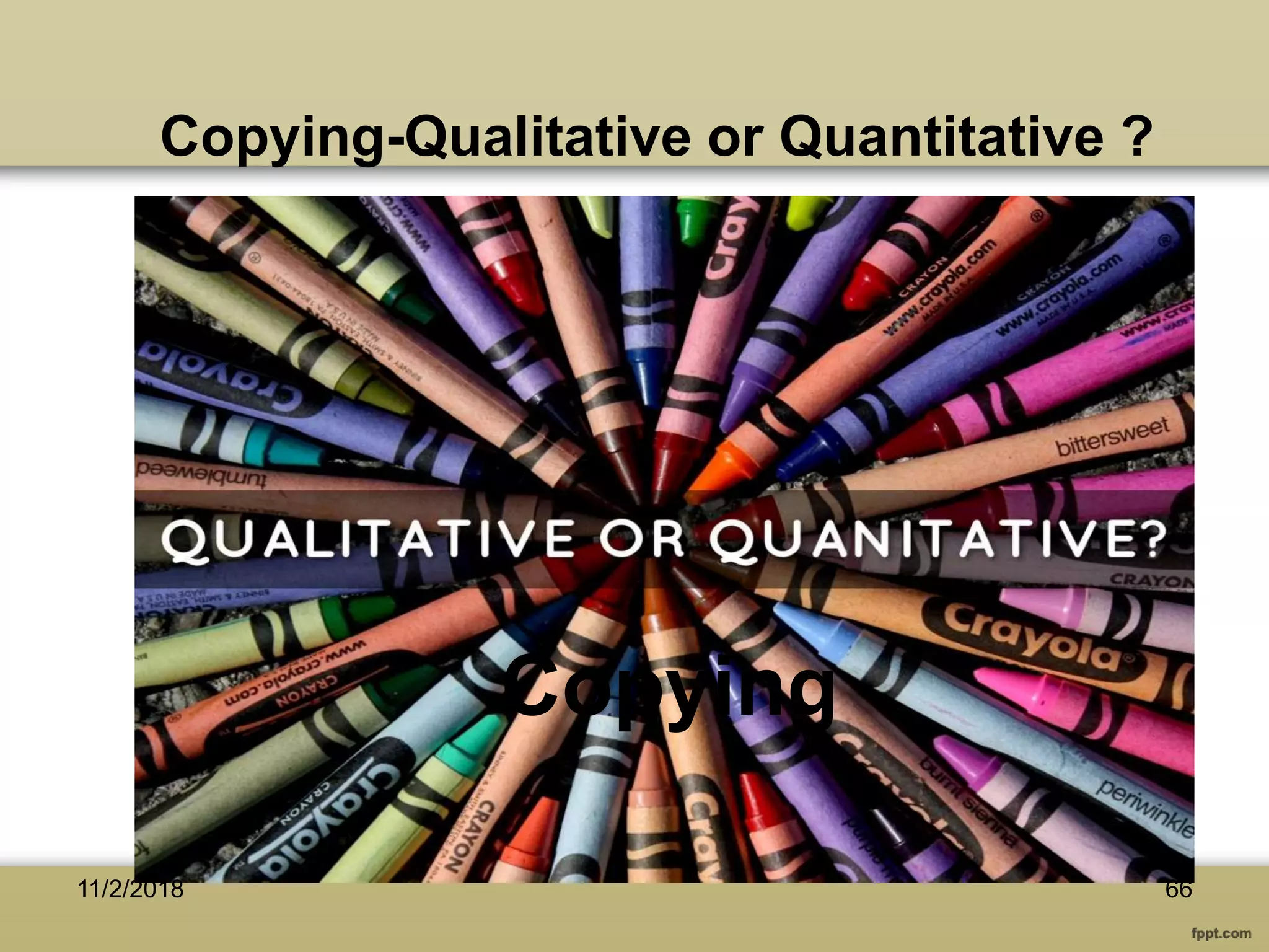 Copying-Qualitative or Quantitative ?
Copying
6611/2/2018
 