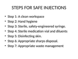 Not Safe Injection Workspace lecture INJECTION SAFEFY in nursing practice | PPTX