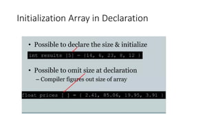 Initialization Array in Declaration
 
