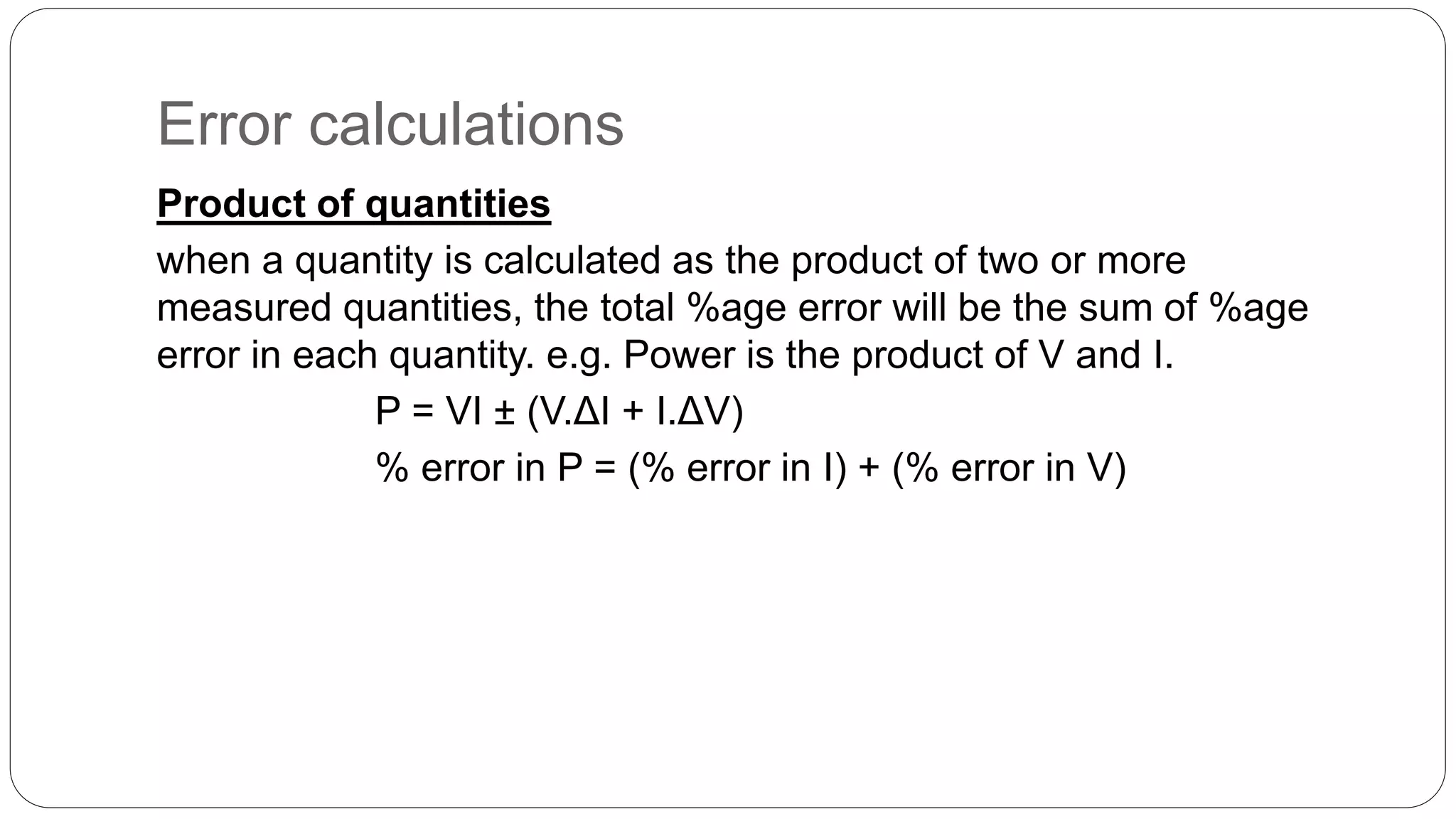 Instrumentation & Measurement Error and Its Types PPT