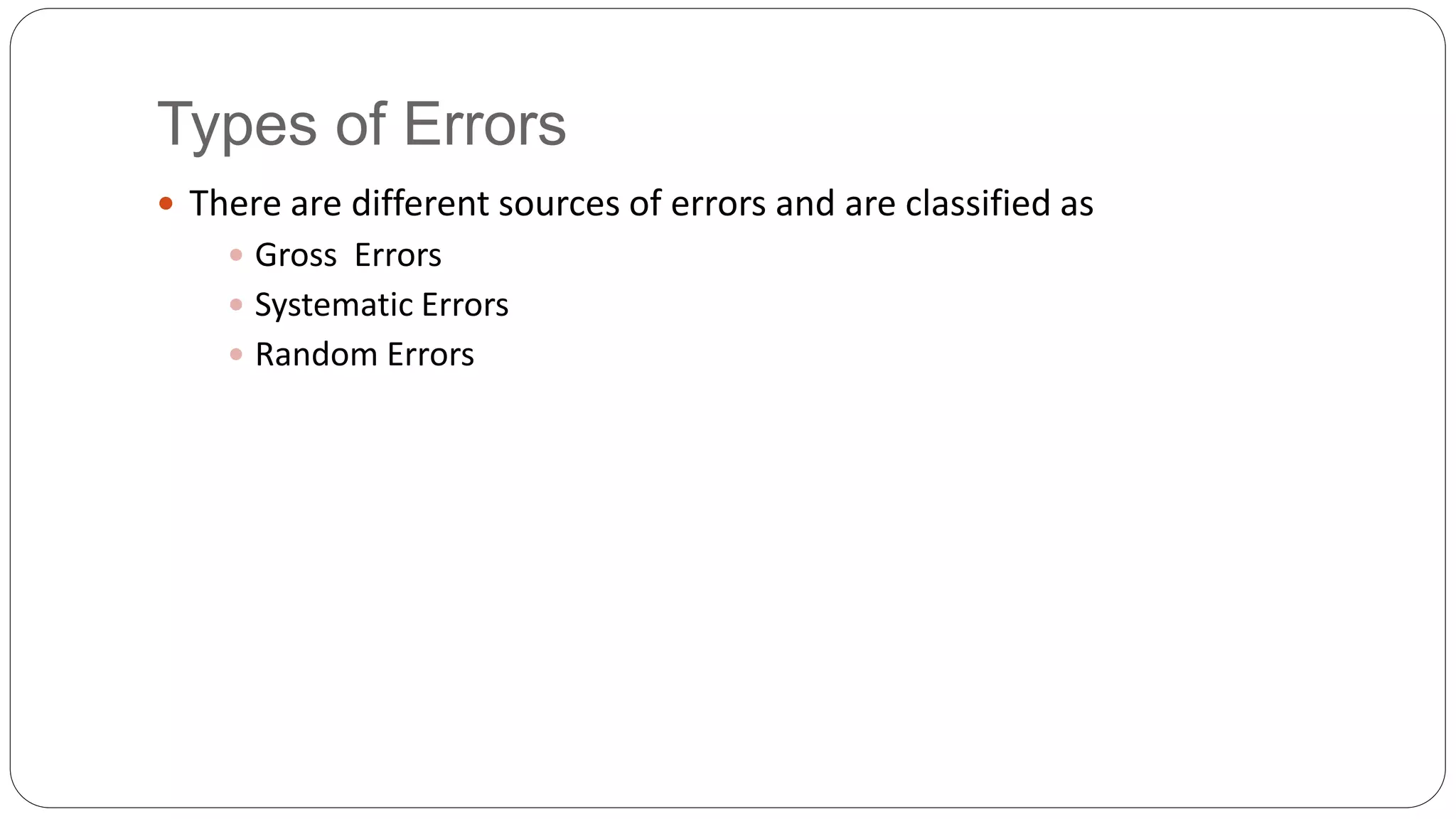 Instrumentation & Measurement: Error and Its Types | PPTX