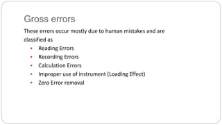 Instrumentation & Measurement: Error and Its Types | PPTX