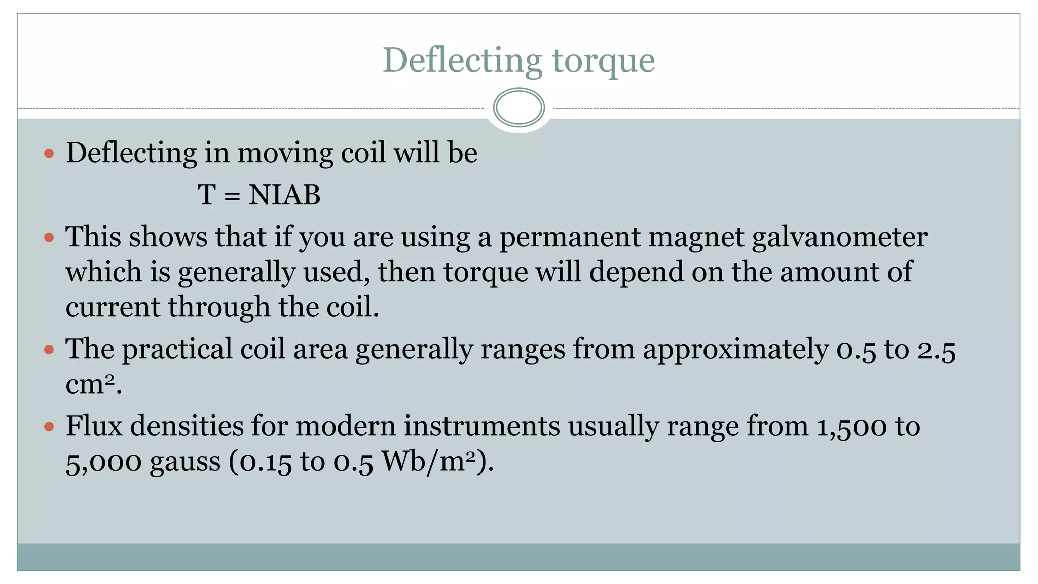 Instrumentation & Measurement: Electromechanical Instruments | PPTX
