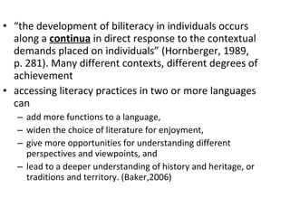Lecture: literacy issues bilingual children | PPT