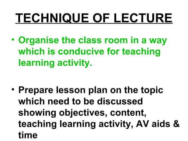 Lecture Method Of Teaching