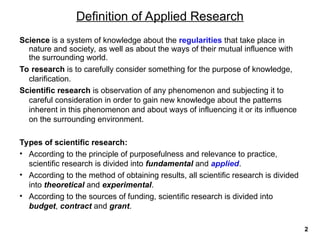 Methodology of Applied Research in the Field of Computer Engineering | PPT