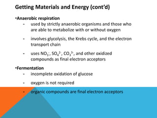 Incomplete Oxidation Lecture; Microbial Metabolism, Class ppt.ppt