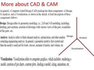 CAD & CAM introduction | PPTX