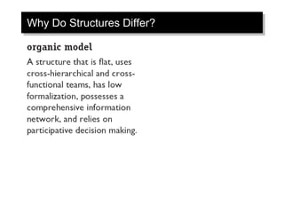 Why Do Structures Differ?
 