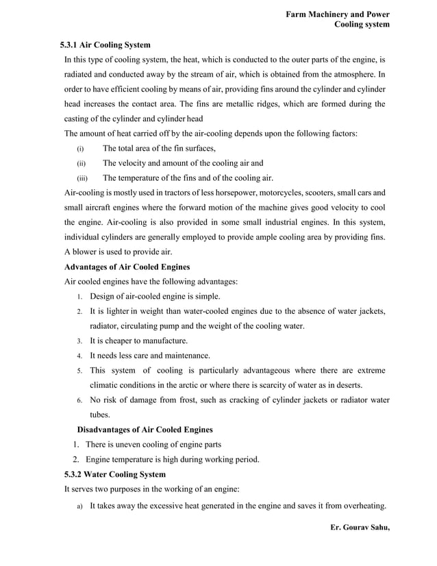 Lecture No 05 Cooling System Pdf Chemistry Science