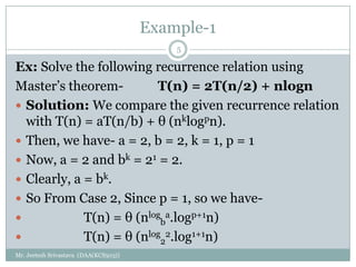 Lecture no 9(extended master method) | PDF