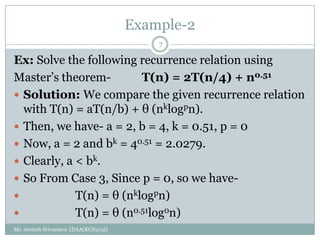 Lecture no 9(extended master method) | PDF