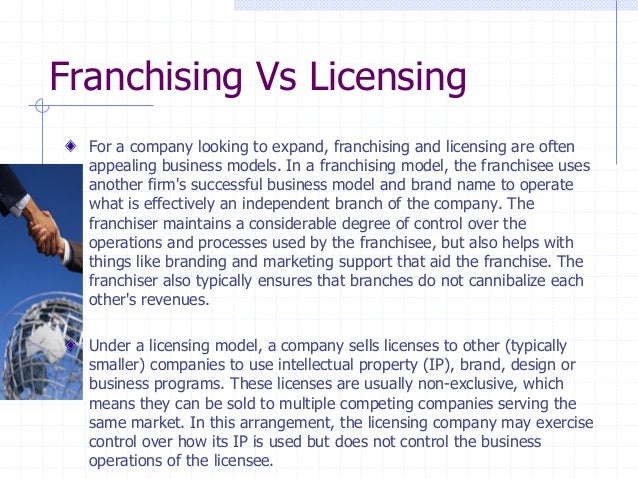 Risultati immagini per franchising vs licensing