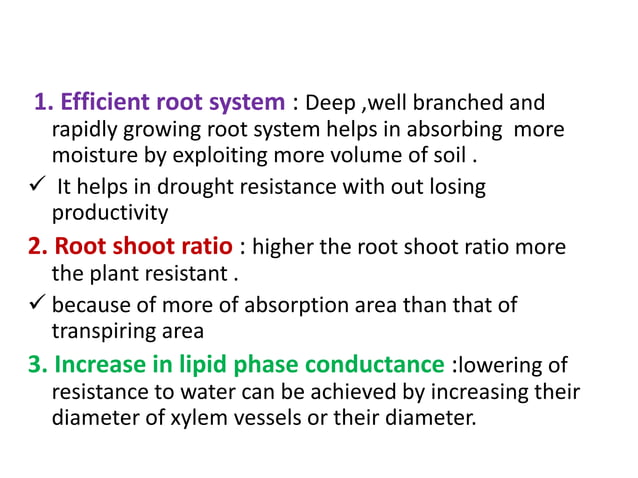 EFFECT OF MOISTURE STRESS ON PLANT GROWTH AND DEVELOPMENT | PPTX