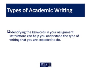 Comprehensive Guide to Types of Academic Writing: Descriptive ...