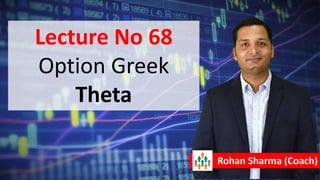 Lecture No 68
Option Greek
Theta
Rohan Sharma (Coach)
 