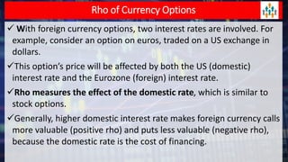 Rho Interest Rates Option Greek - rho | PDF