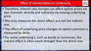 Rho Interest Rates Option Greek - rho | PDF