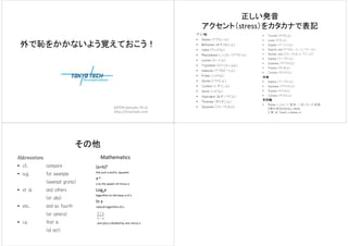 専門英語の発音をカタカナで分かりやすく Technical Terms In English