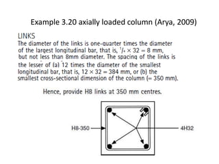 Example 3.20 axially loaded column (Arya, 2009)
 