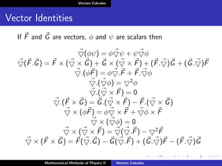 Comprehensive Vector Calculus for Physics and Engineering Applications ...
