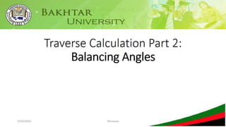 Traverse Calculation 