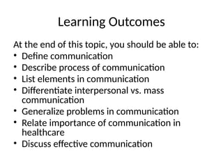 Lecture Note Interpersonal Communication 1 Intro Pptx Lecture Note Interpersonal Communication 1 Intro Pptx