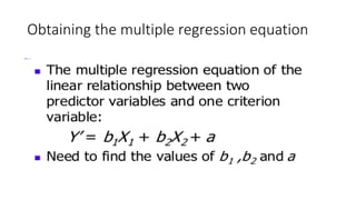 Multiple Regression With Math Statistical Reasoning in education- Multiple linear regression | PPTX