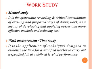 Comprehensive Work Study Techniques in Metallurgical Engineering for ...