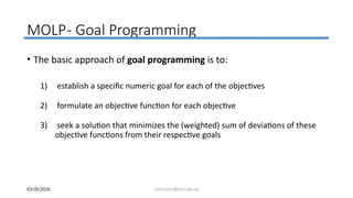 Comprehensive Insights into Multi-Objective Linear Programming and ...