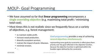 Comprehensive Overview of Multi-Objective Linear Programming and ...