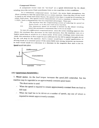 Speed would take place.
2.9.3 Speed torque characteristics:--
 