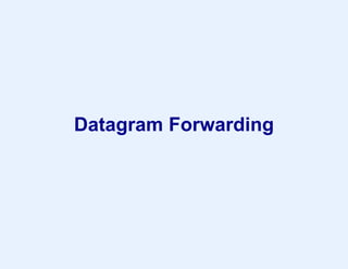 Datagram Forwarding
 
