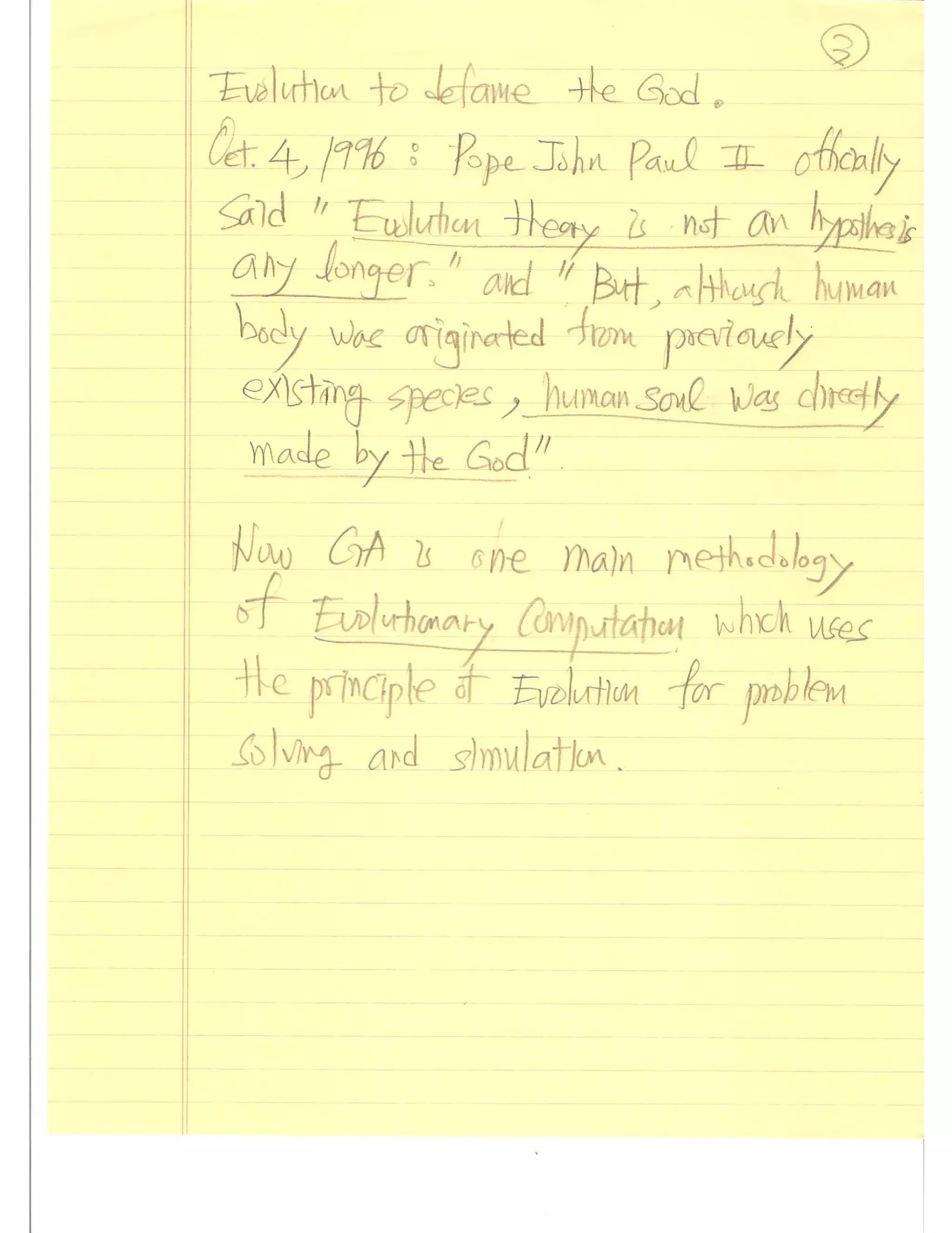 Evolutionary Computation Lecture notes01